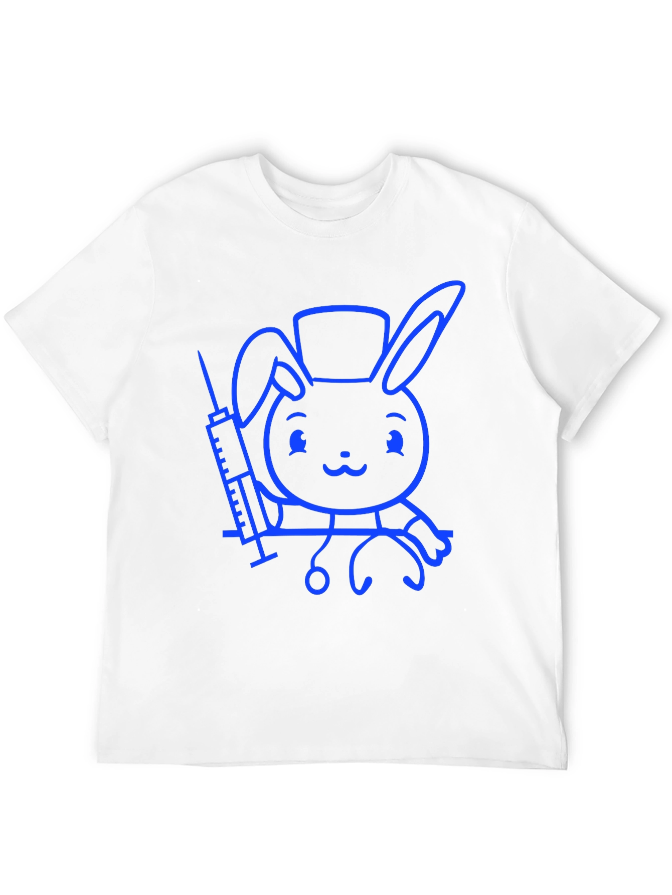 Cute Bunny Doctor T-Shirt - Unisex Black Tee
