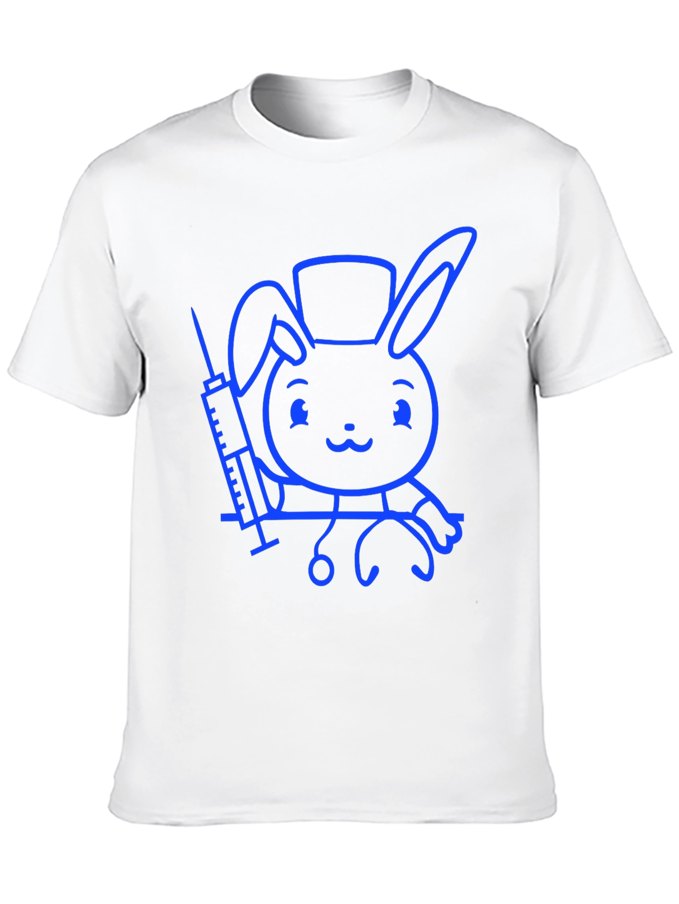 Cute Bunny Doctor T-Shirt - Unisex Black Tee