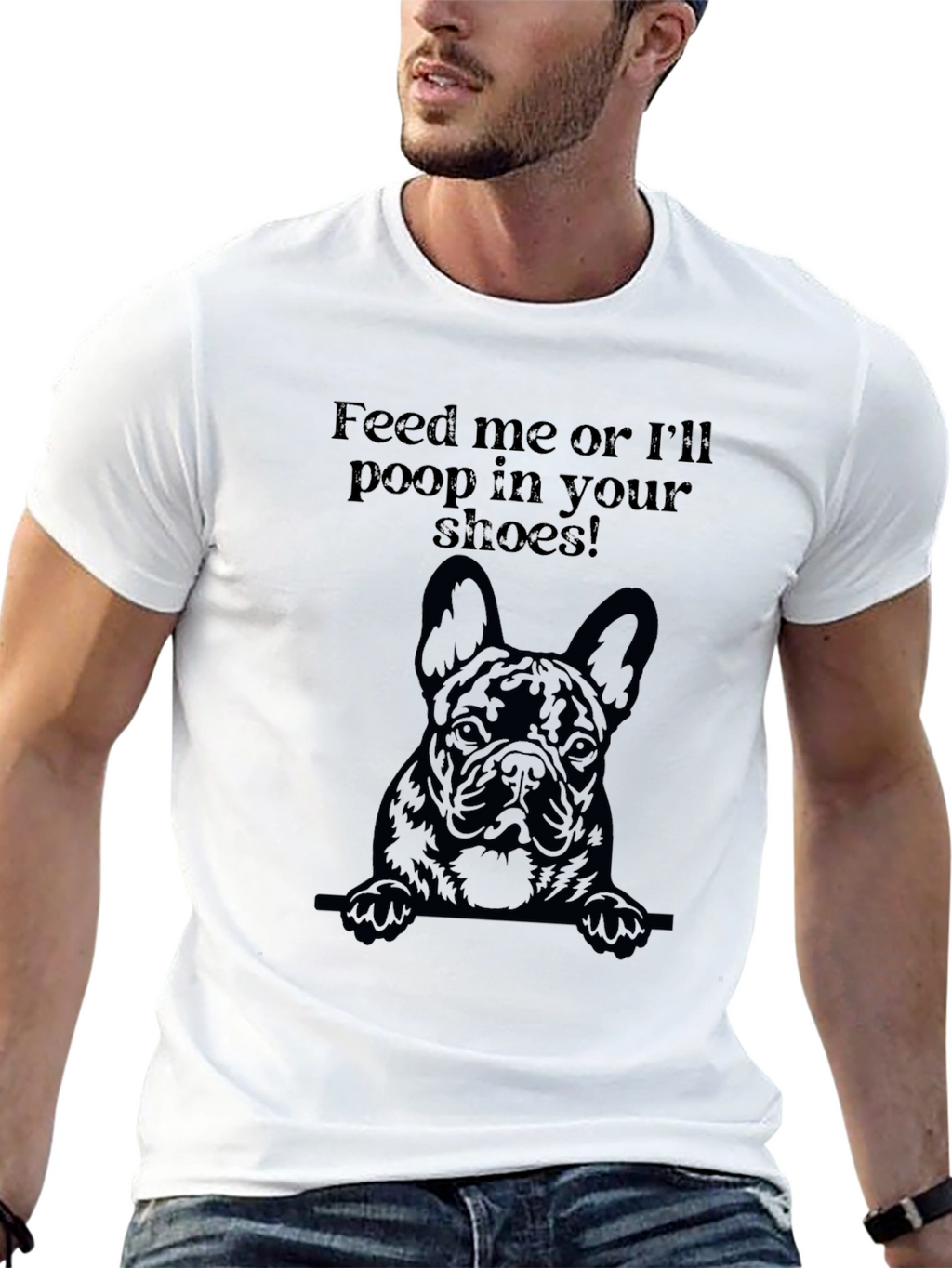 Feed Me Dog Graphic T-Shirt