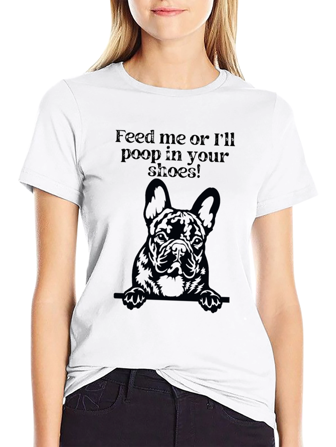 Feed Me Dog Graphic T-Shirt