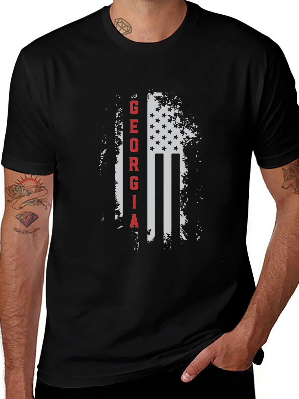 Georgia Flag Graphic T-Shirt