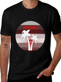 Summer Vibes Graphic Tee - Palm Tree Design