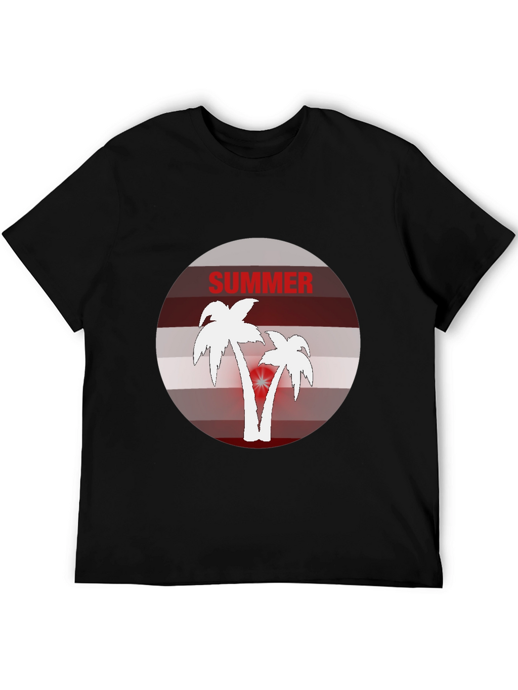 Summer Vibes Graphic Tee - Palm Tree Design