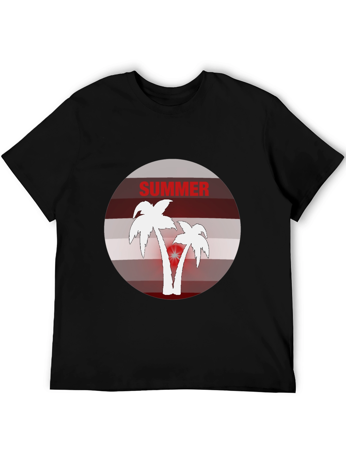 Summer Vibes Graphic Tee - Palm Tree Design