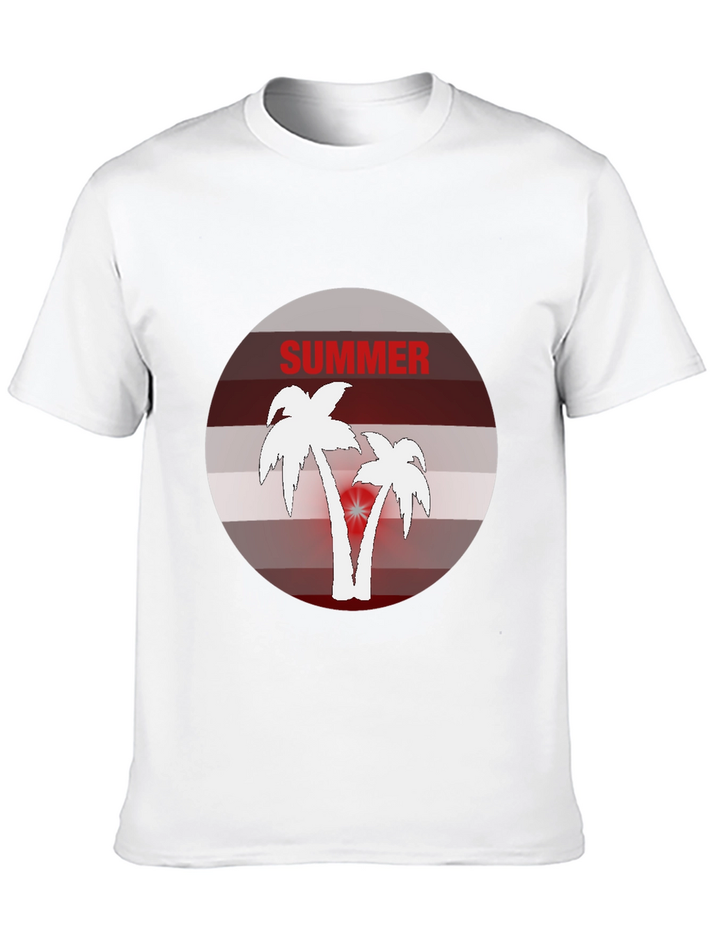 Summer Vibes Graphic Tee - Palm Tree Design