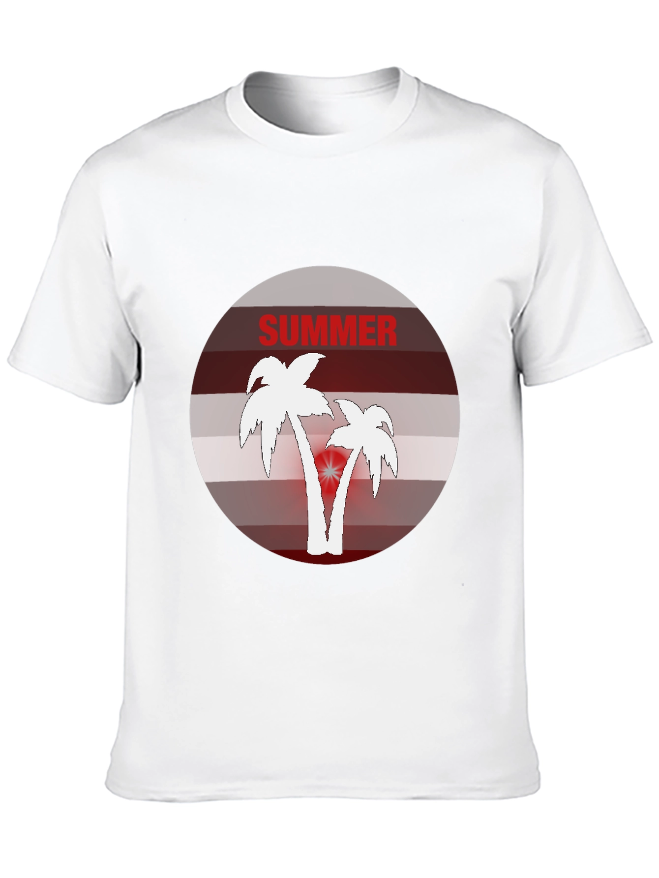 Summer Vibes Graphic Tee - Palm Tree Design