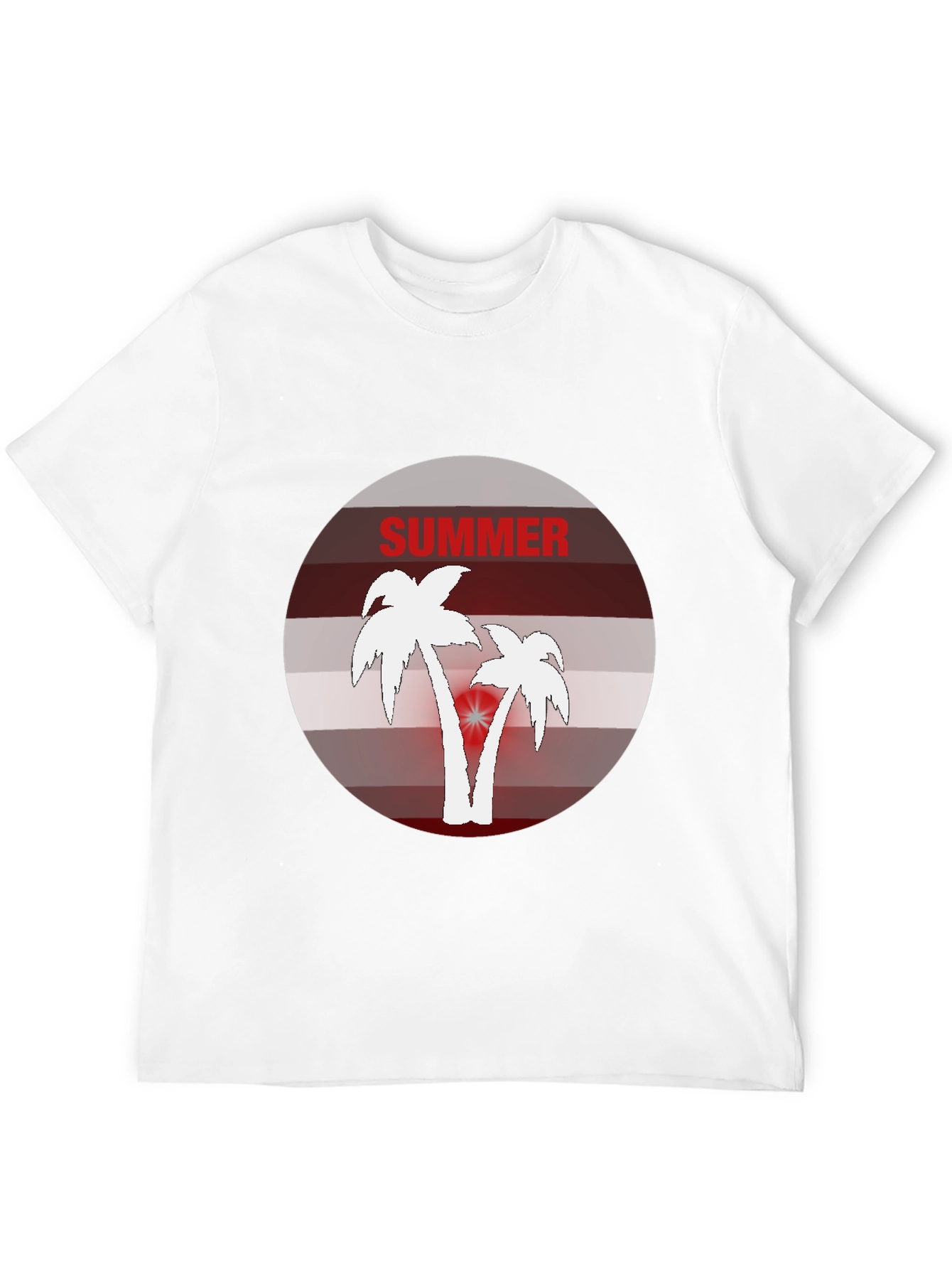 Summer Vibes Graphic Tee - Palm Tree Design