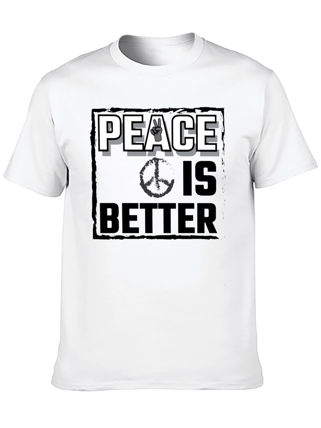 Peace Is Better Graphic T-Shirt - Black