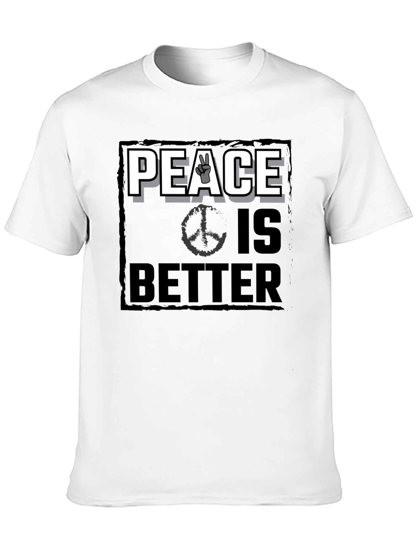 Peace Is Better Graphic T-Shirt - Black
