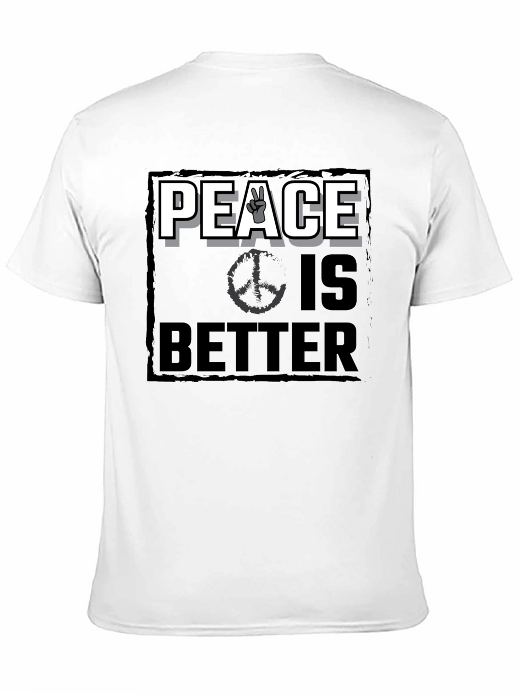 Peace Is Better Graphic T-Shirt - Black
