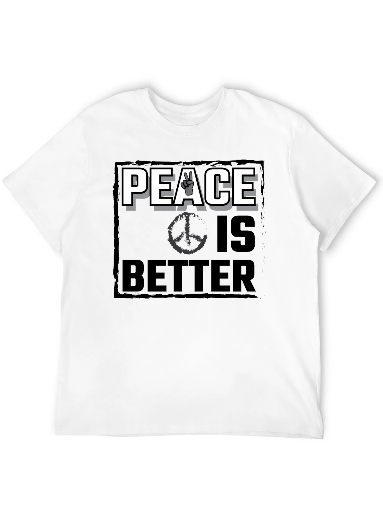 Peace Is Better Graphic T-Shirt - Black