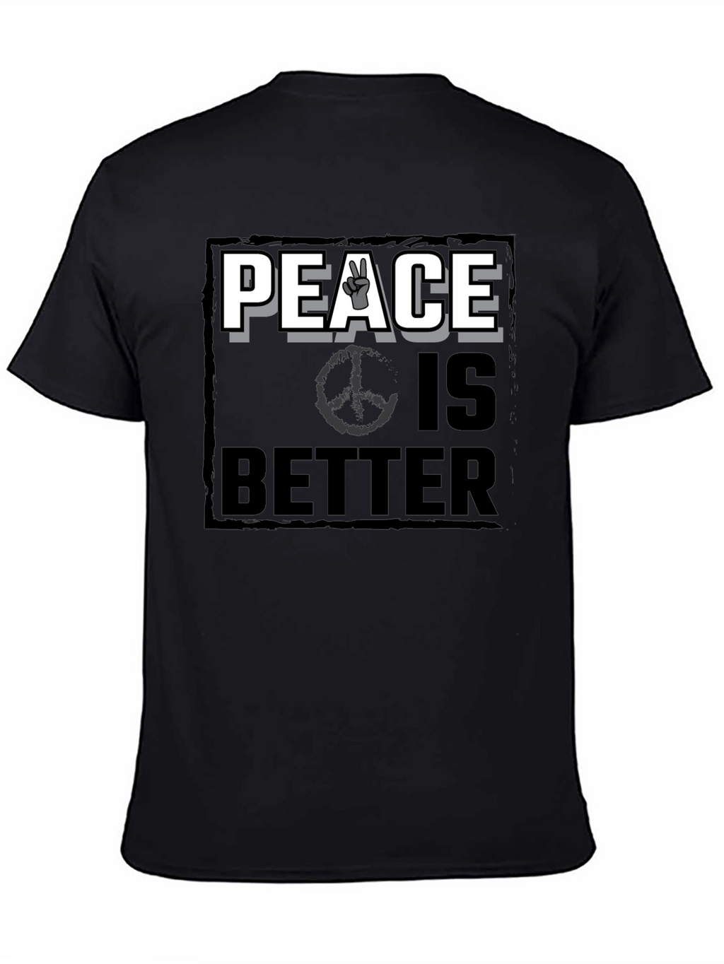 Peace Is Better Graphic T-Shirt - Black