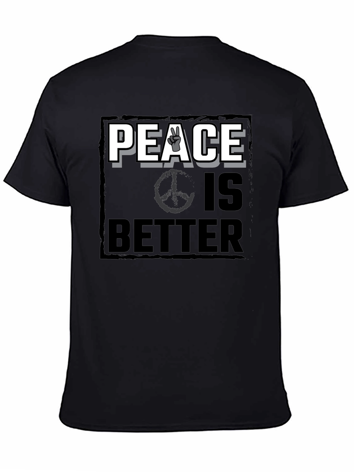 Peace Is Better Graphic T-Shirt - Black