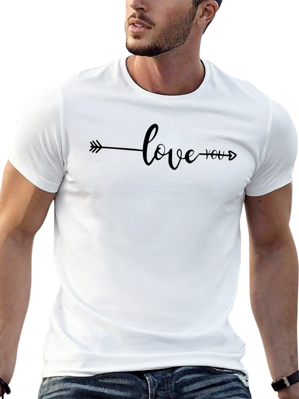 Love Arrow Graphic Tee - Stylish Black Shirt