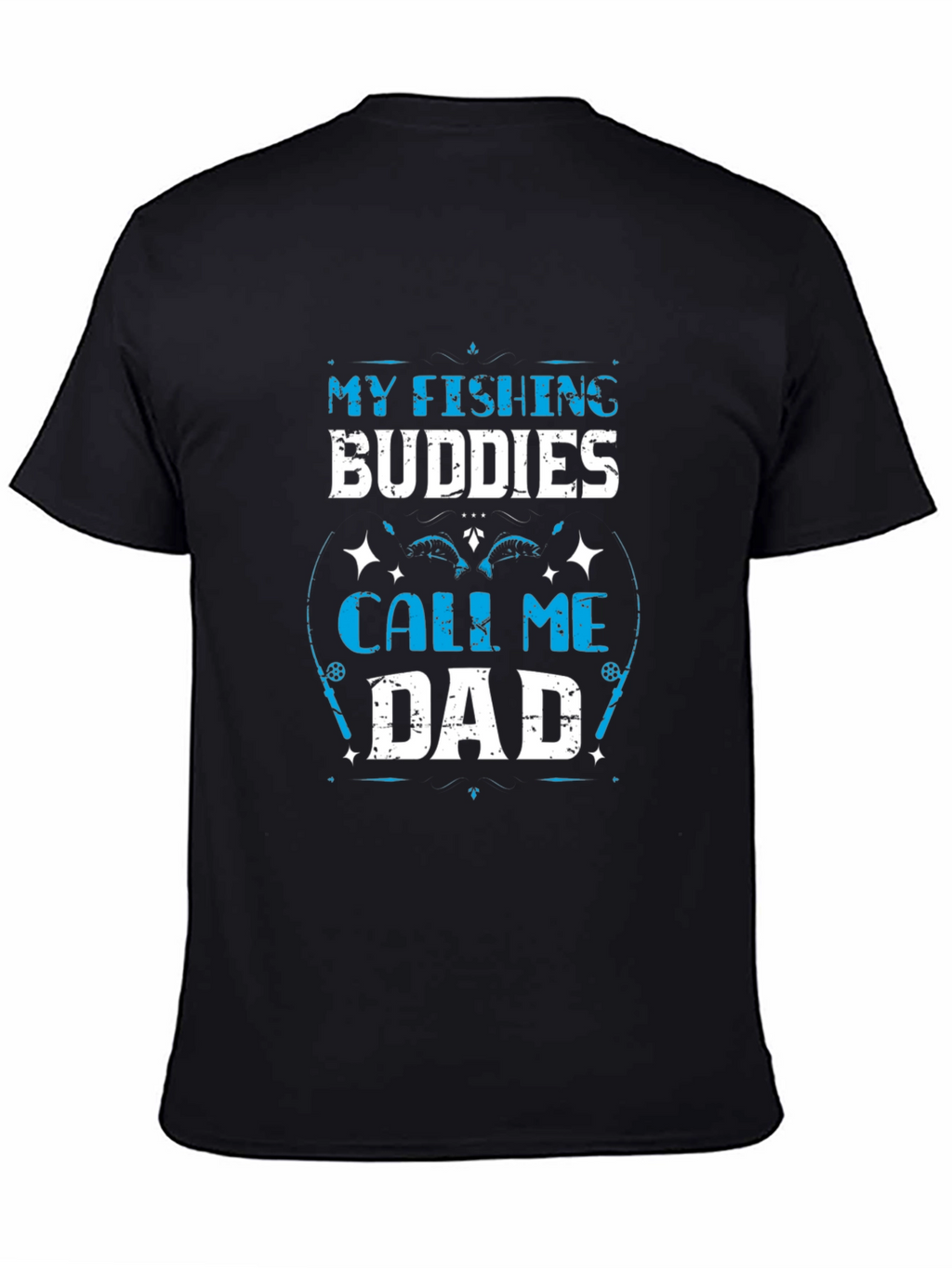 Fishing Buddies Dad T-Shirt - Black Cotton Tee