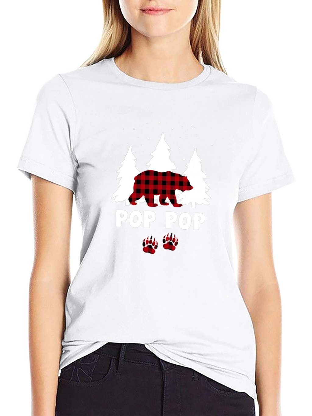 Pop Pop Bear Flannel T-Shirt