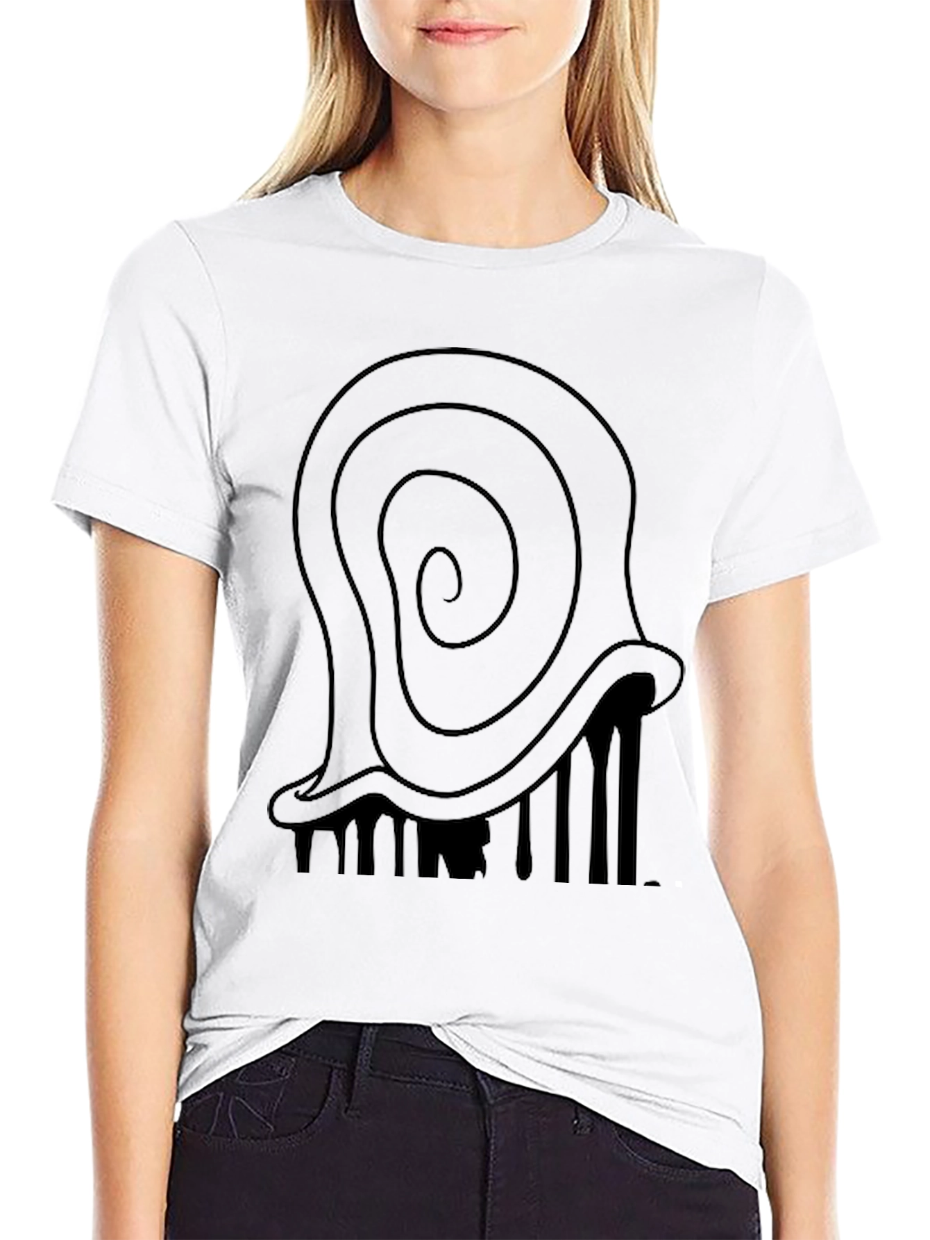 Abstract Swirl Graphic Tee - Mens Black T-Shirt