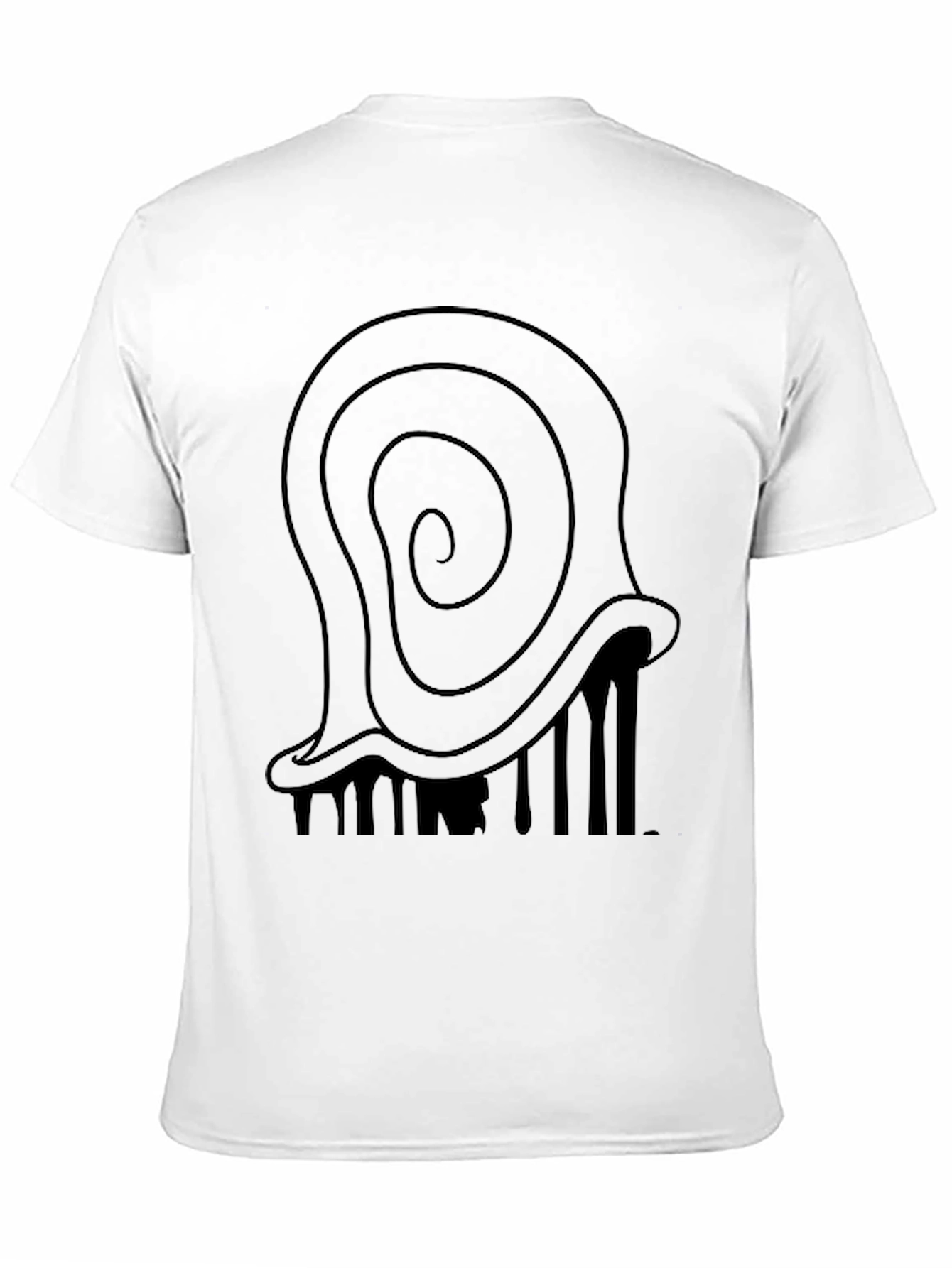 Abstract Swirl Graphic Tee - Mens Black T-Shirt
