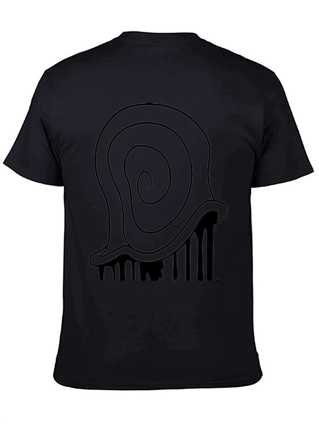 Abstract Swirl Graphic Tee - Mens Black T-Shirt