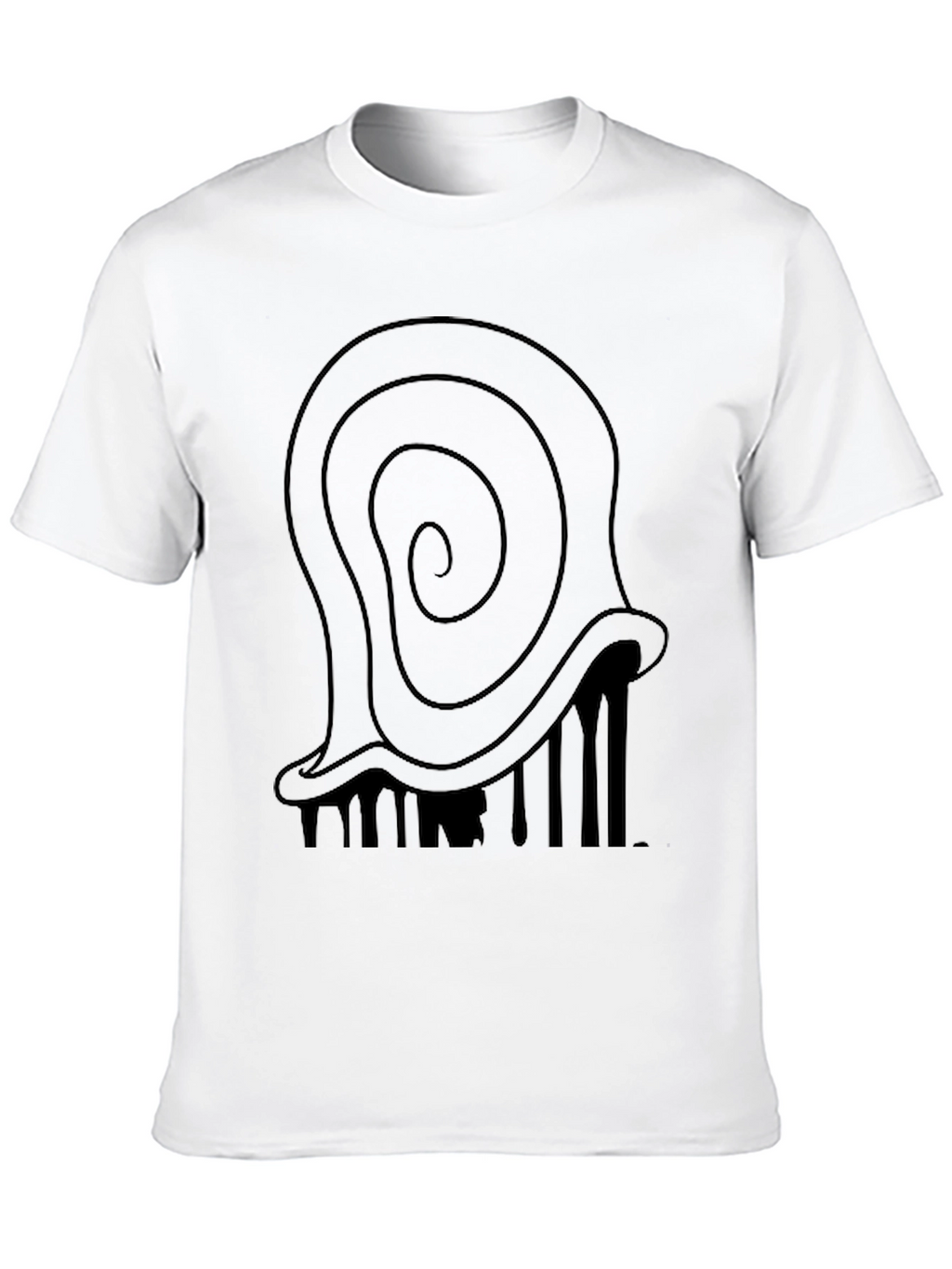 Abstract Swirl Graphic Tee - Mens Black T-Shirt
