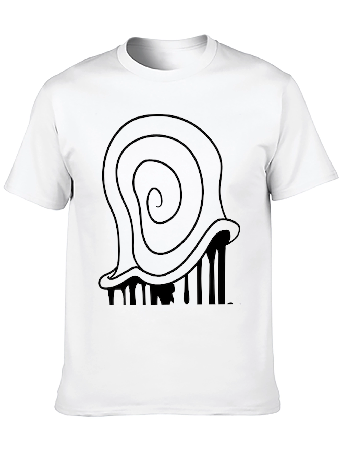 Abstract Swirl Graphic Tee - Mens Black T-Shirt