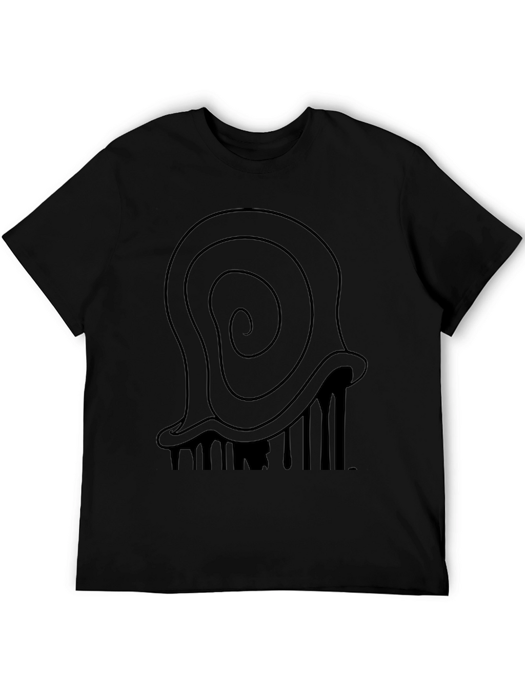 Abstract Swirl Graphic Tee - Mens Black T-Shirt