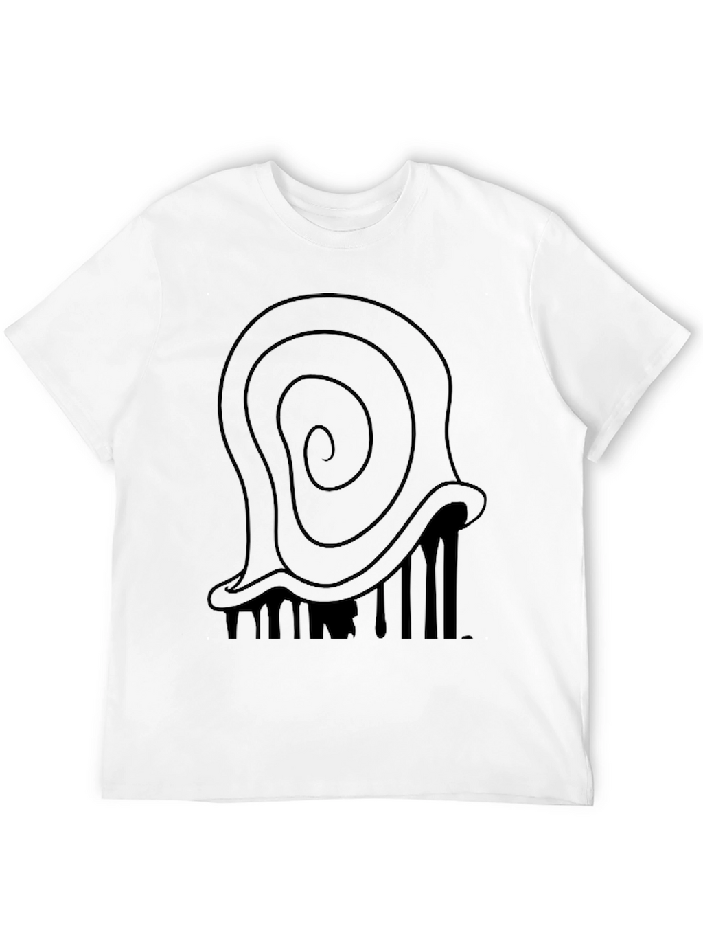 Abstract Swirl Graphic Tee - Mens Black T-Shirt