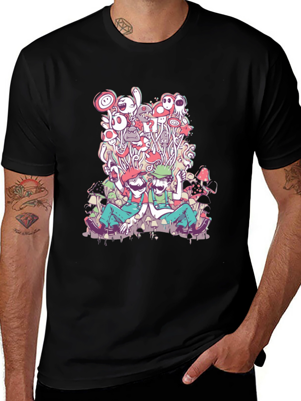 Mario & Luigi Mushroom Trip T-Shirt
