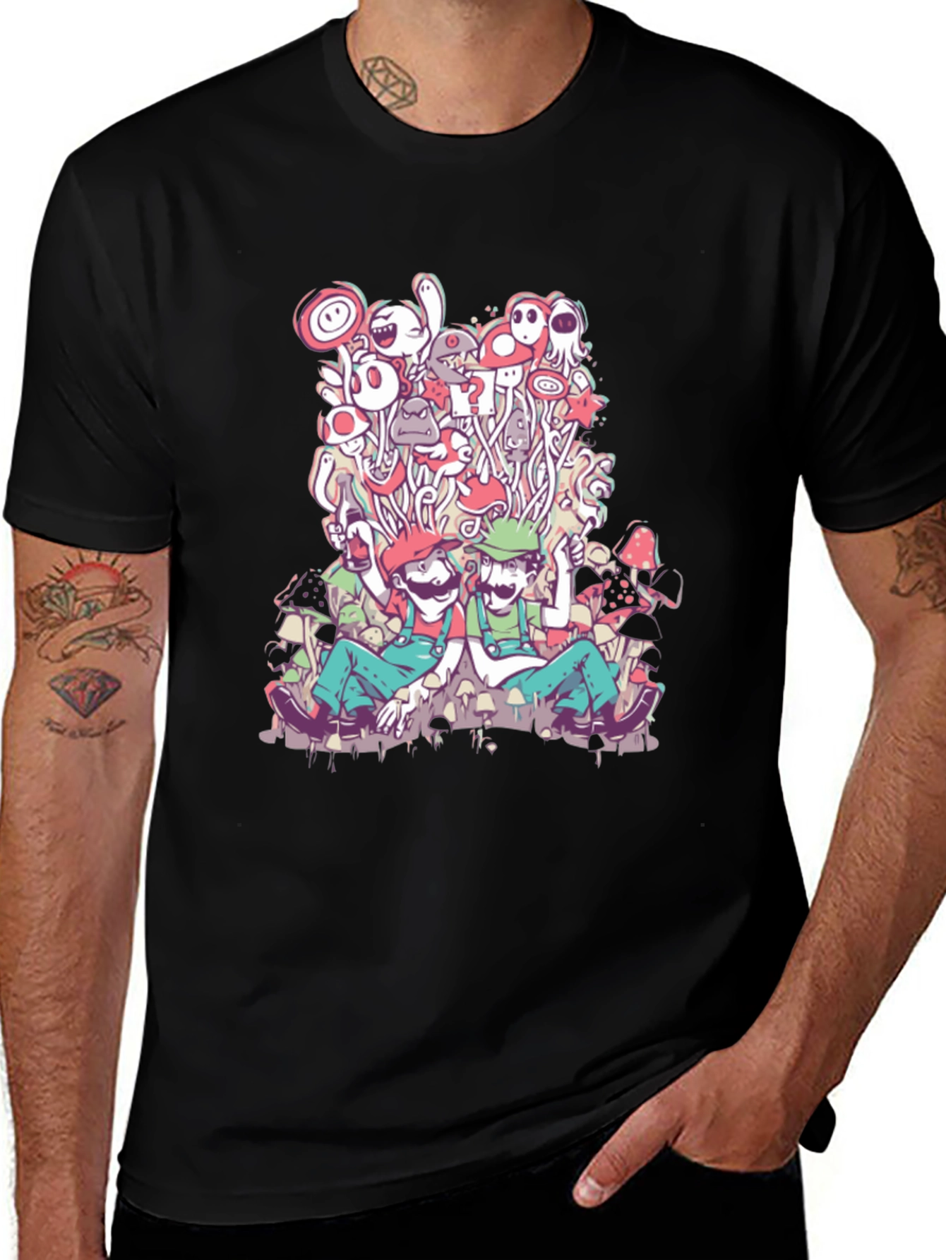 Mario & Luigi Mushroom Trip T-Shirt