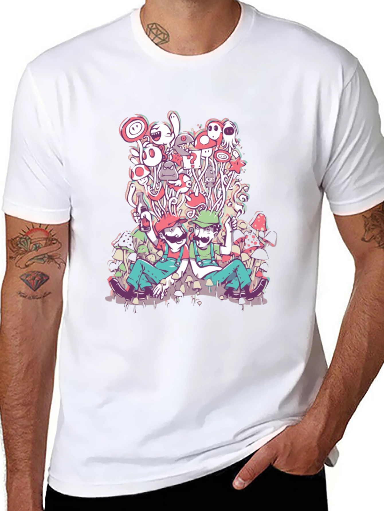 Mario & Luigi Mushroom Trip T-Shirt