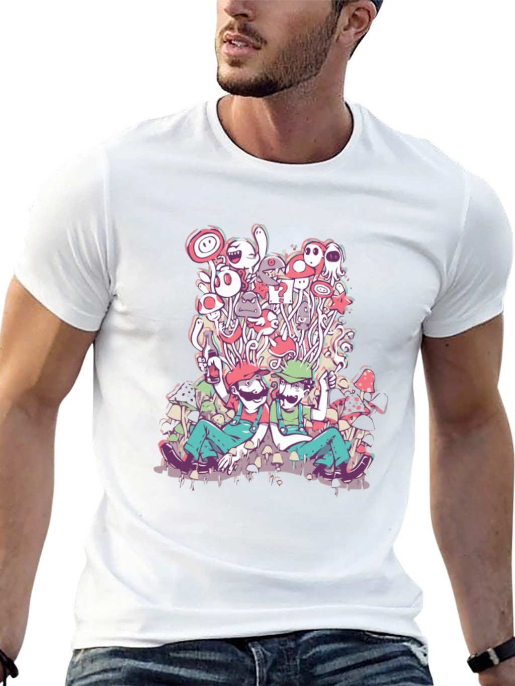 Mario & Luigi Mushroom Trip T-Shirt