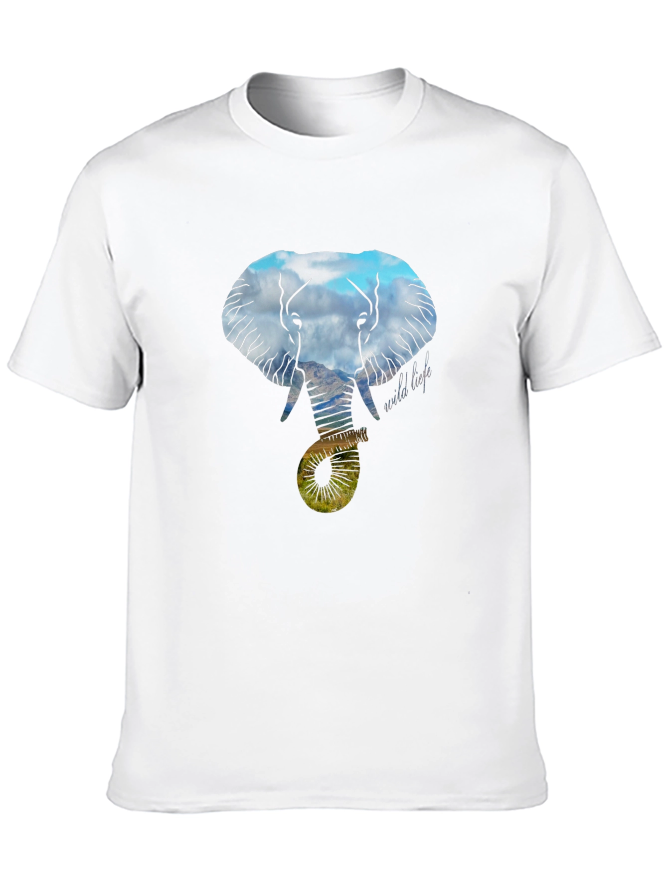 Wildlife Elephant Graphic Tee - Black