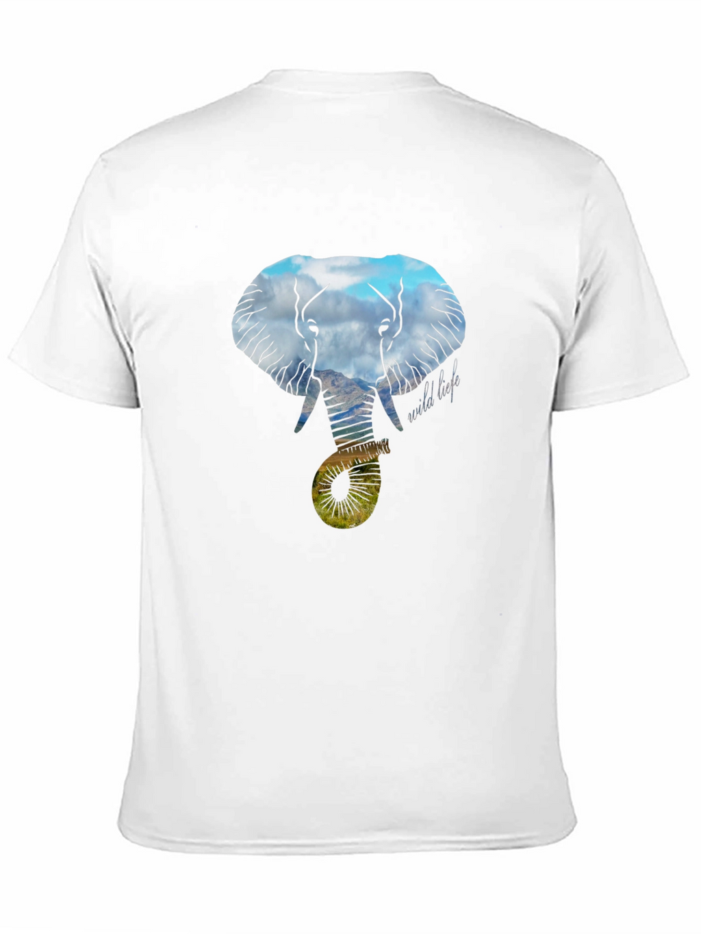 Wildlife Elephant Graphic Tee - Black