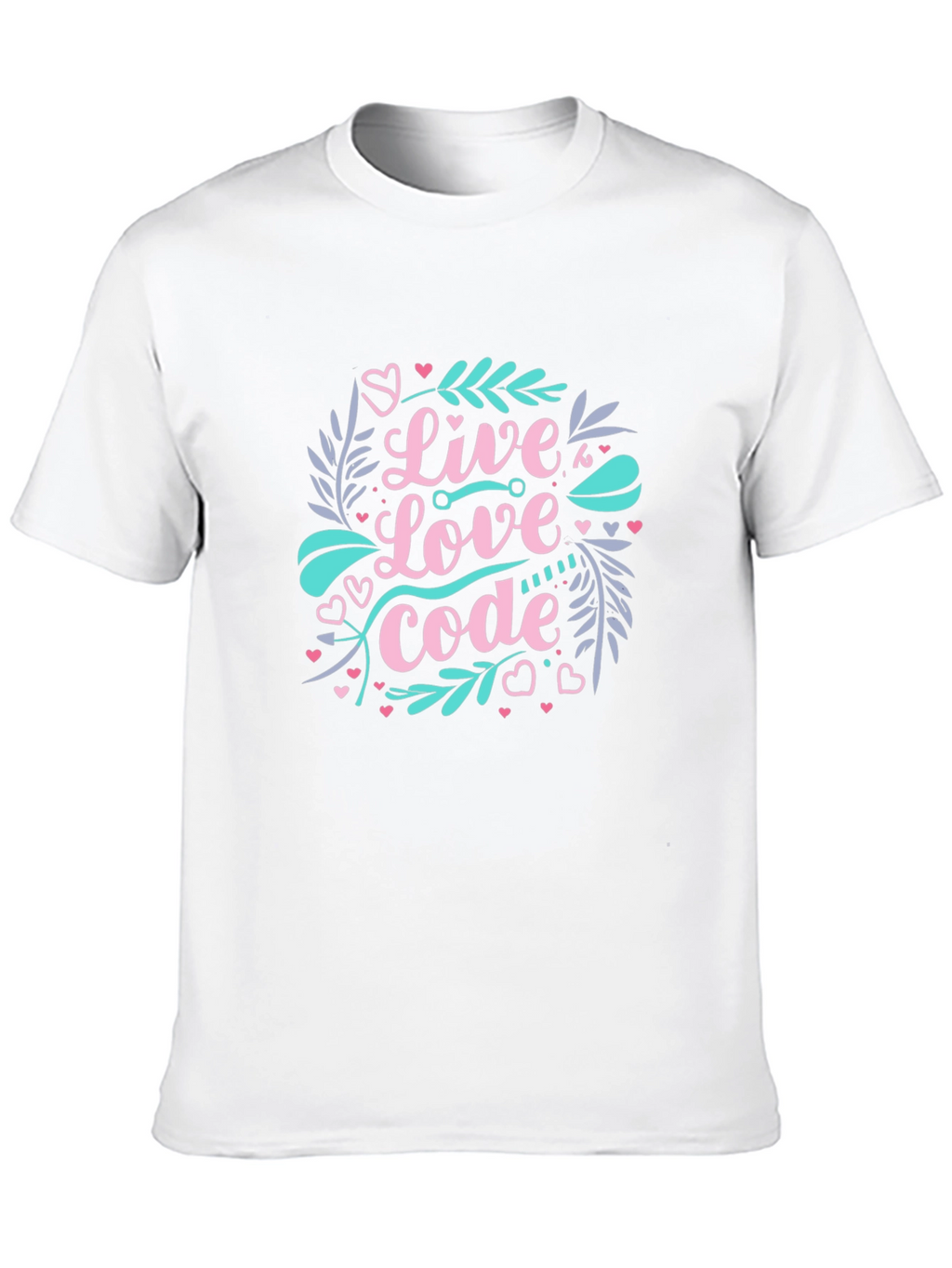 Live Love Code Graphic Tee - Black Cotton T-Shirt