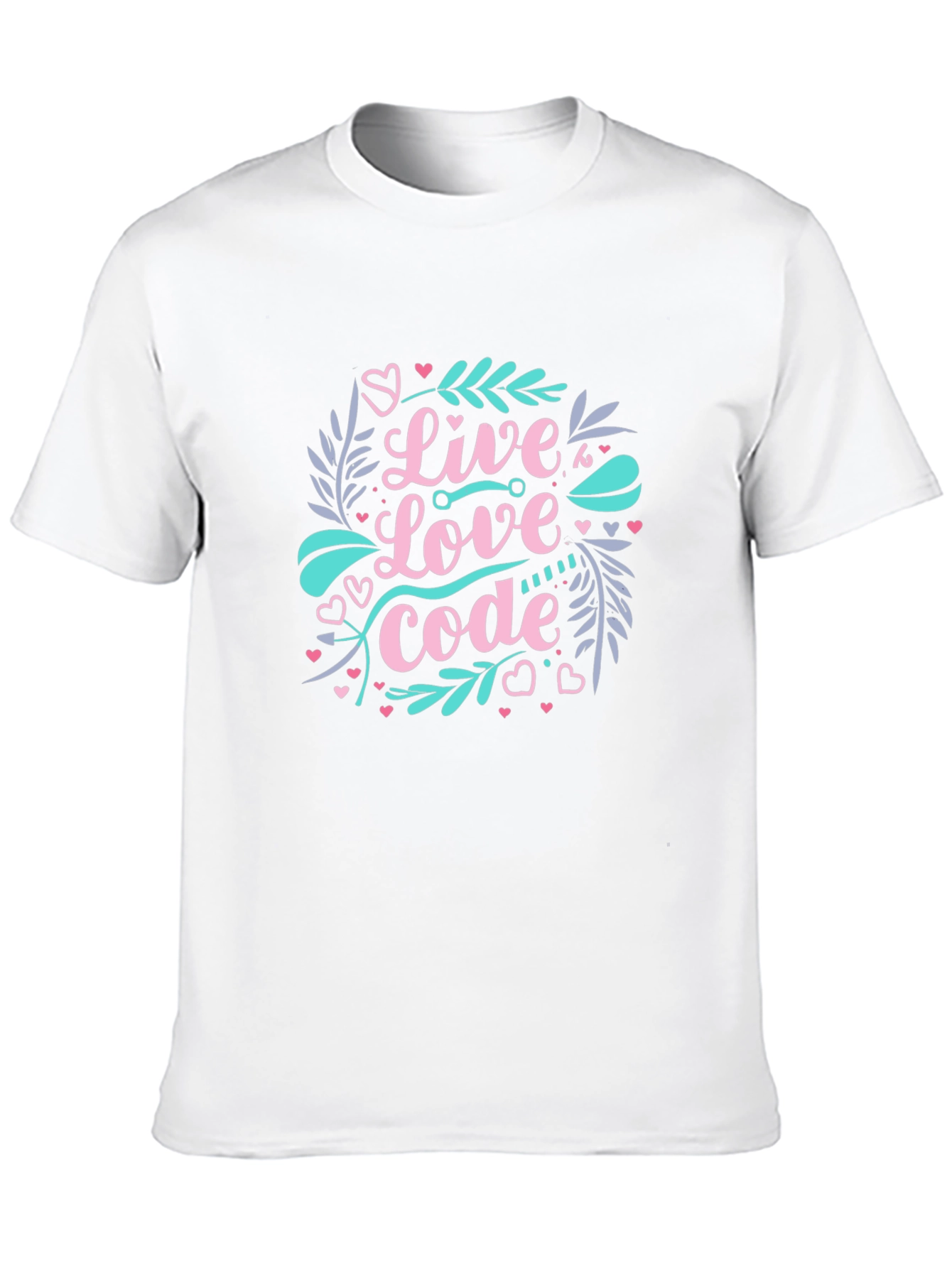 Live Love Code Graphic Tee - Black Cotton T-Shirt
