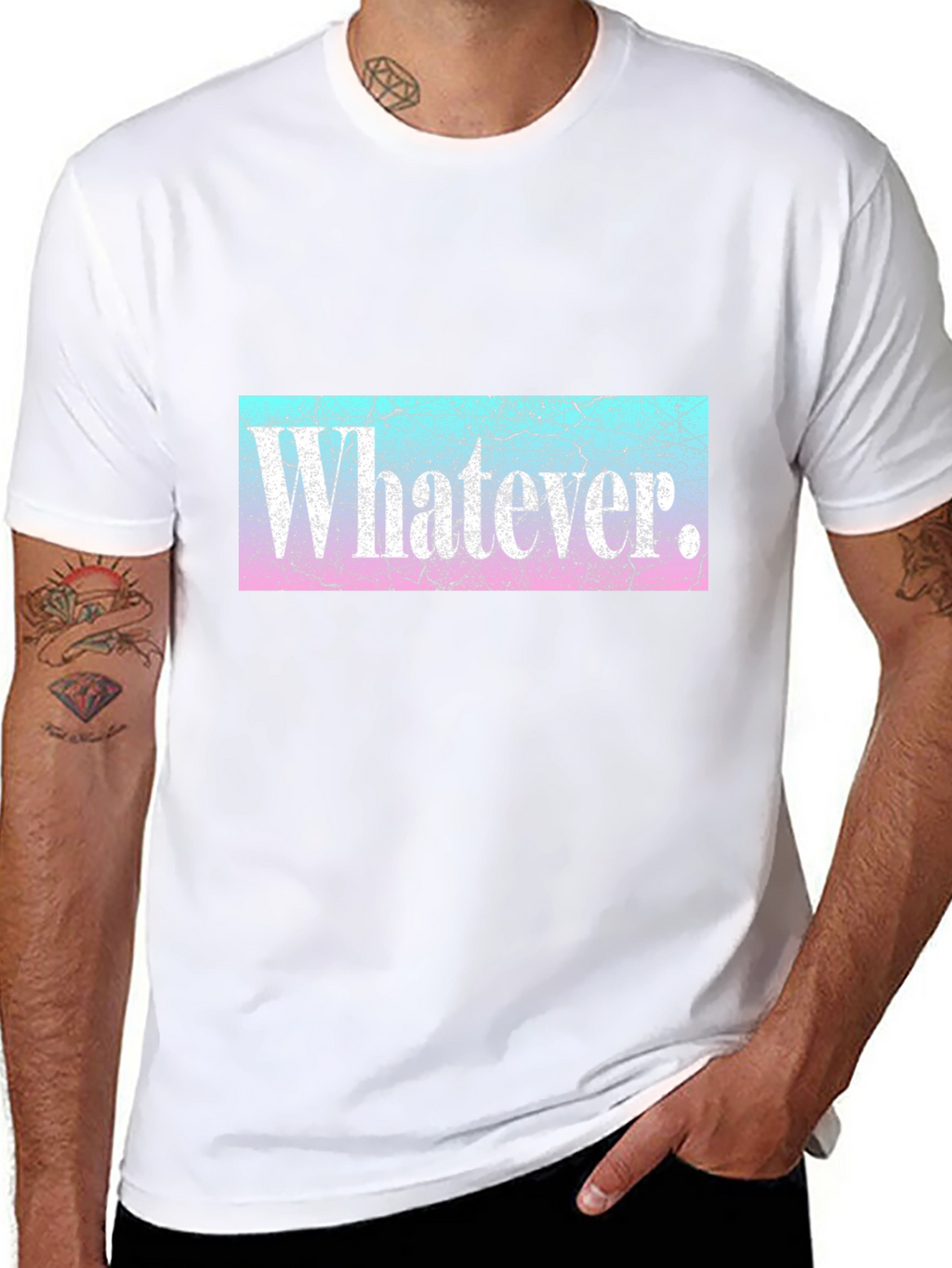 Whatever T-Shirt - Distressed Graphic Tee