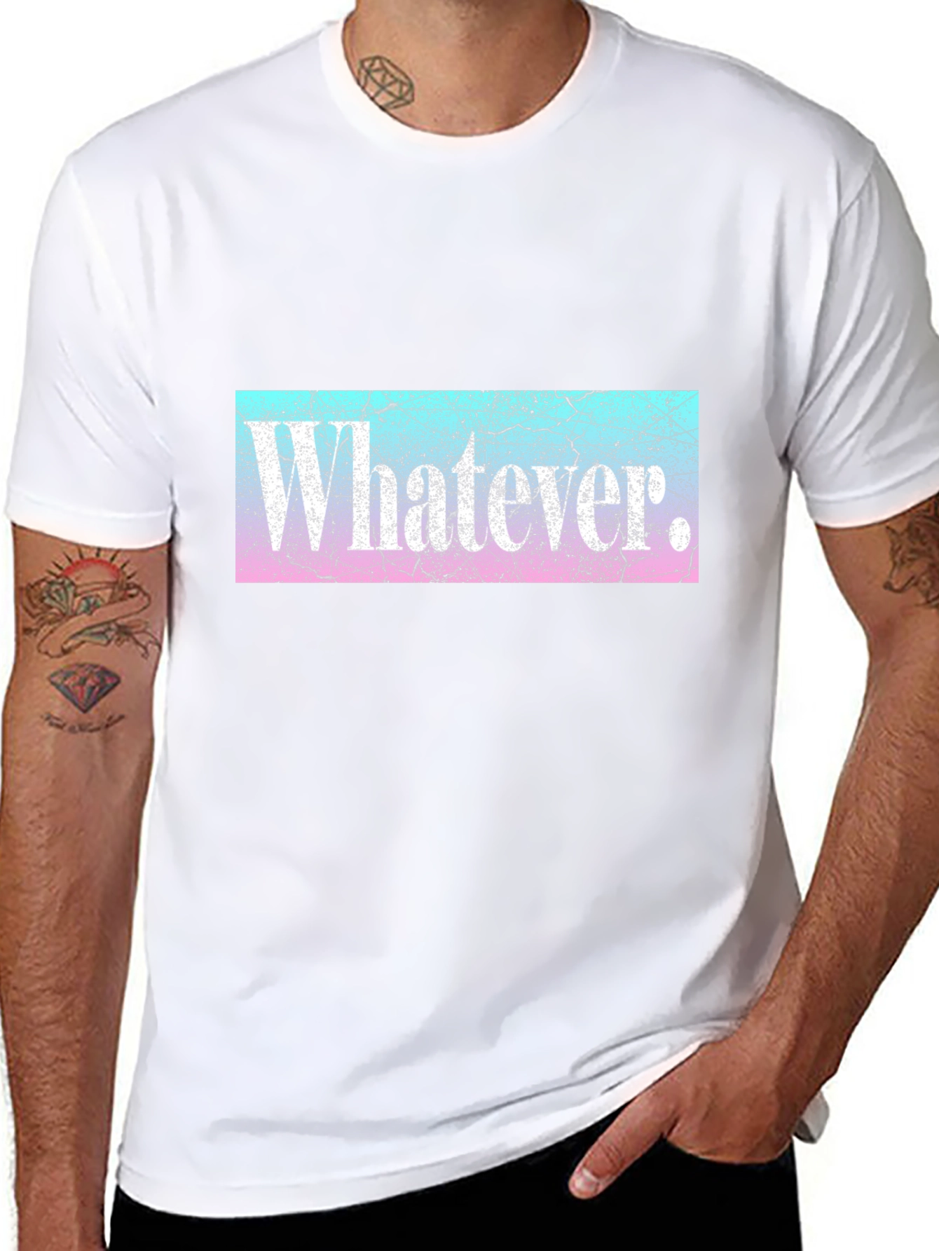 Whatever T-Shirt - Distressed Graphic Tee