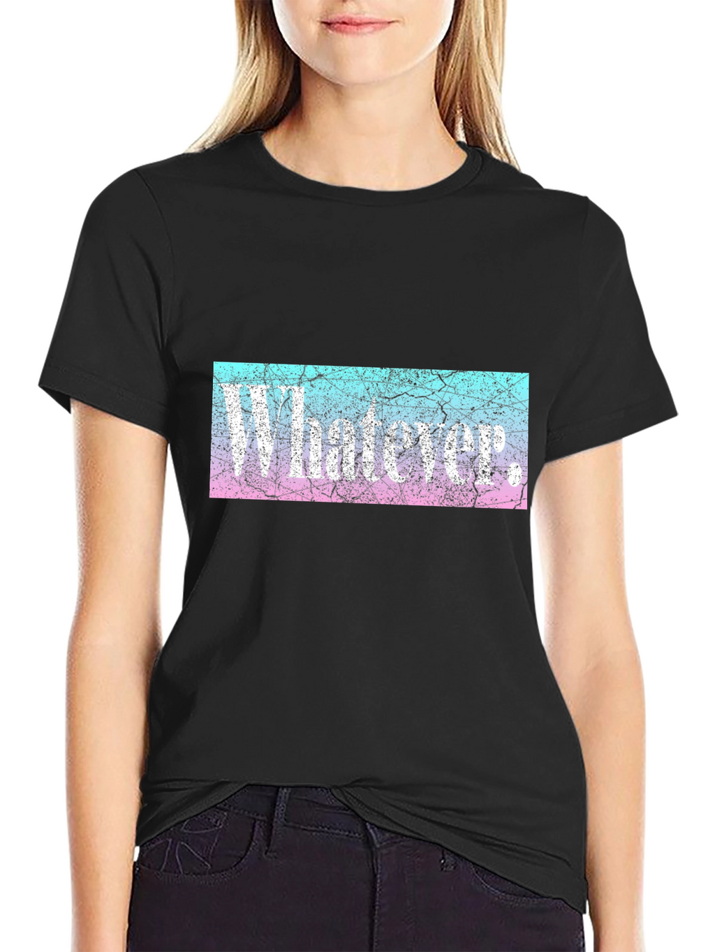 Whatever T-Shirt - Distressed Graphic Tee