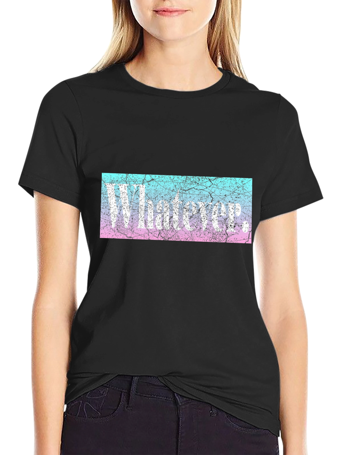 Whatever T-Shirt - Distressed Graphic Tee