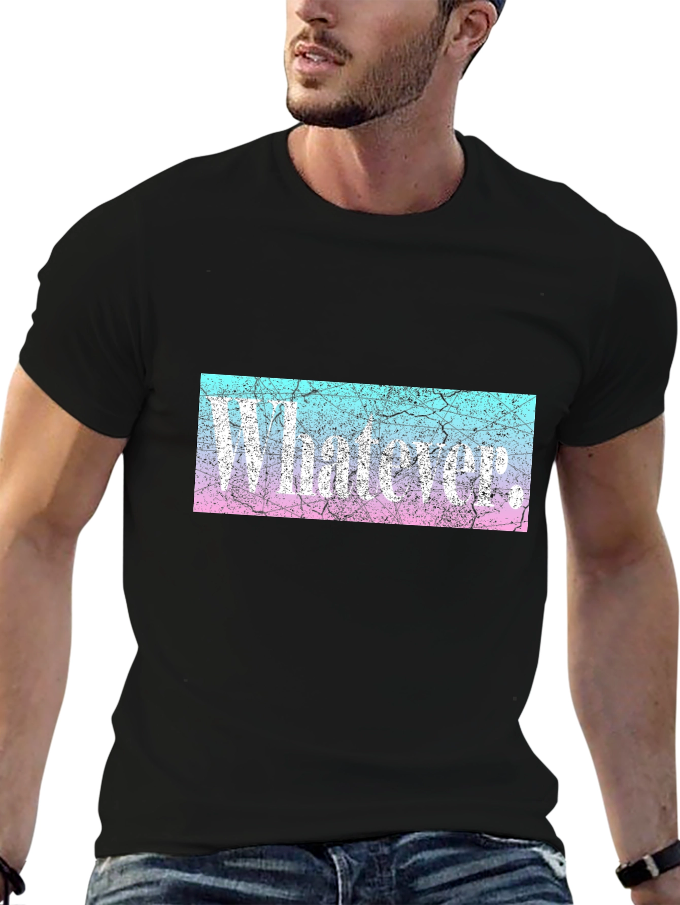 Whatever T-Shirt - Distressed Graphic Tee
