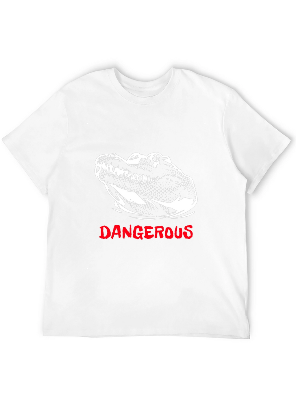 Dangerous Alligator Graphic Tee - Black Cotton T-Shirt