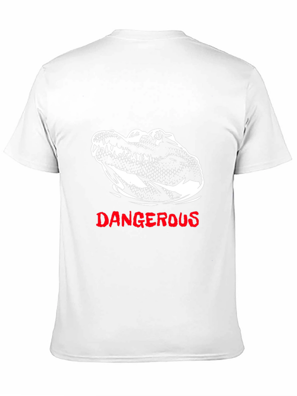 Dangerous Alligator Graphic Tee - Black Cotton T-Shirt