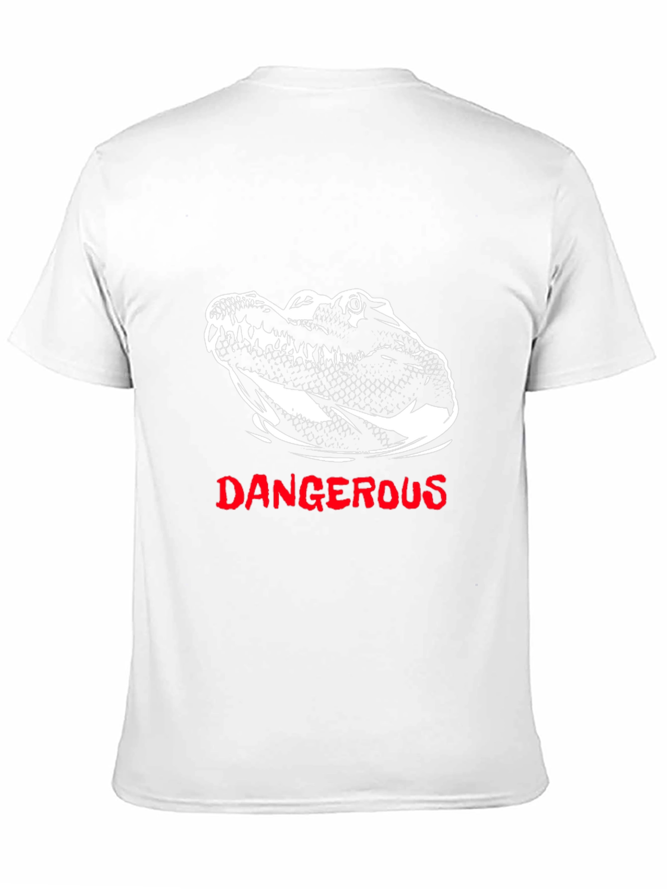 Dangerous Alligator Graphic Tee - Black Cotton T-Shirt