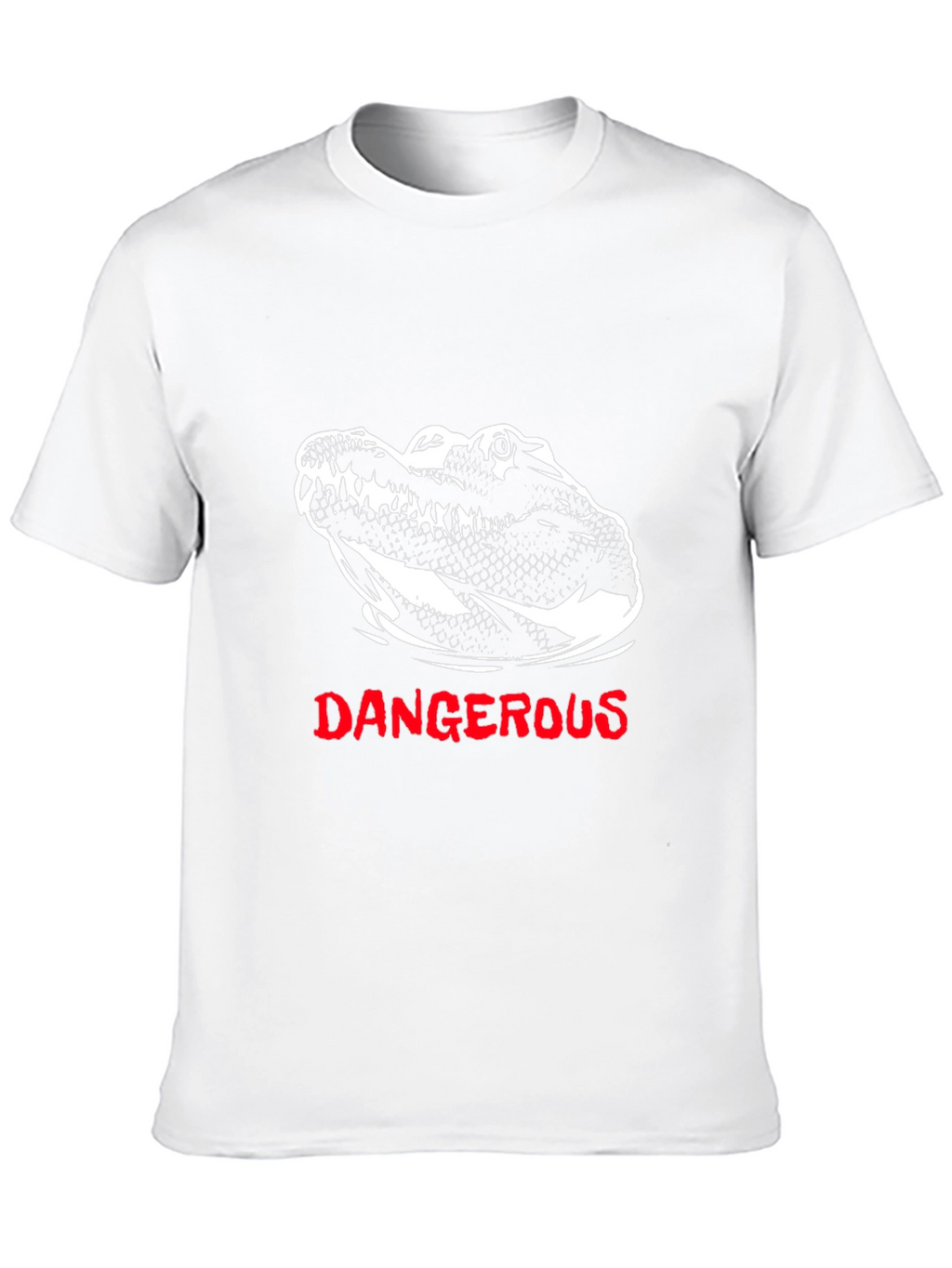 Dangerous Alligator Graphic Tee - Black Cotton T-Shirt