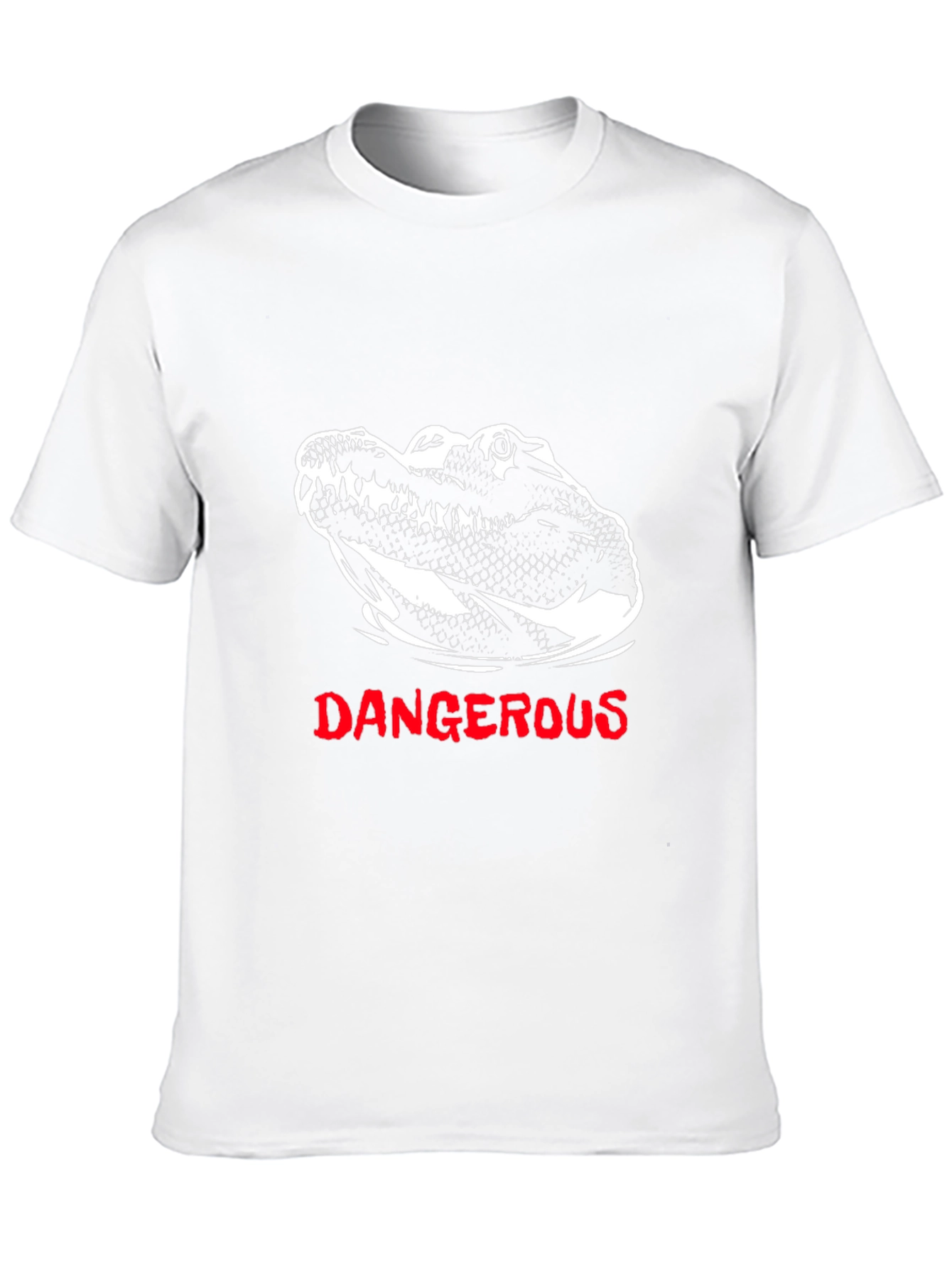 Dangerous Alligator Graphic Tee - Black Cotton T-Shirt