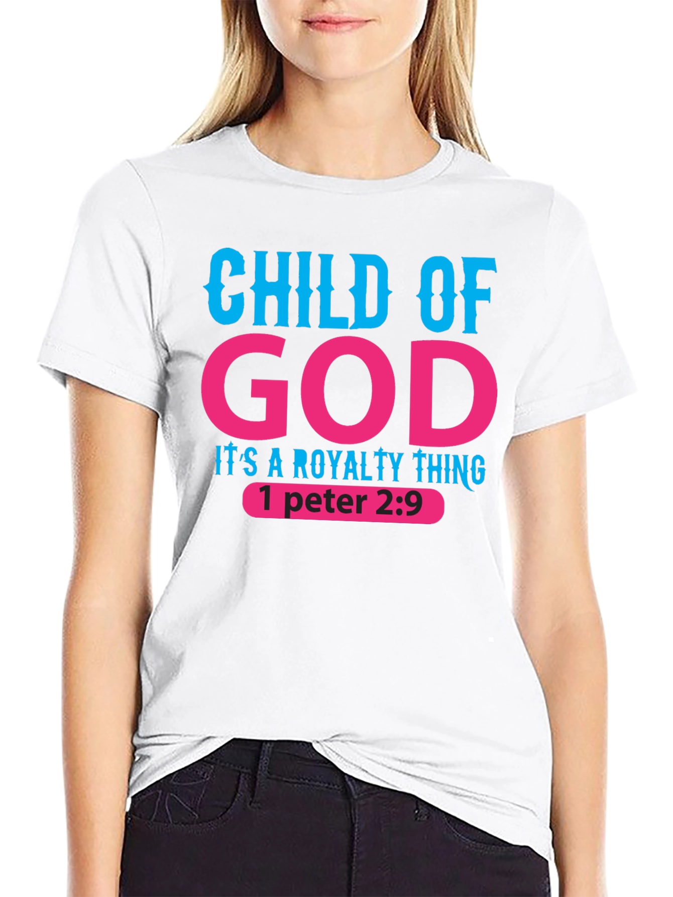 Child of God Royalty Thing Black T-Shirt