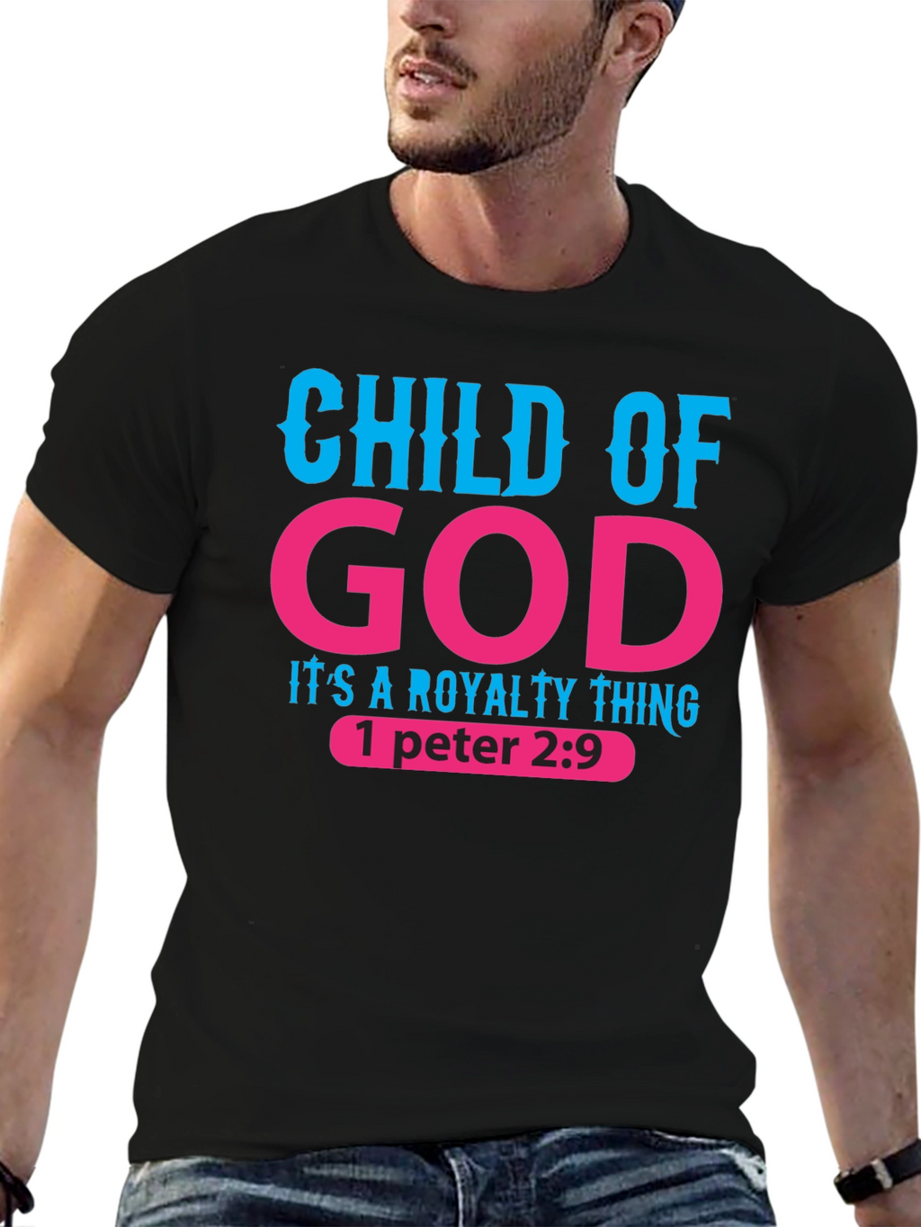Child of God Royalty Thing Black T-Shirt