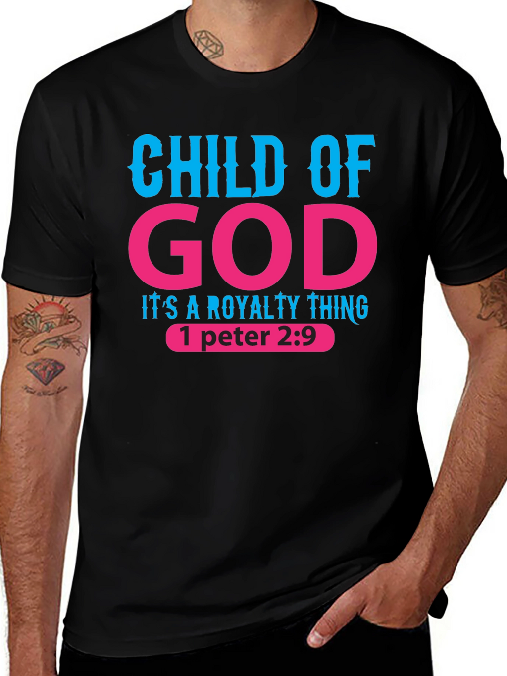 Child of God Royalty Thing Black T-Shirt