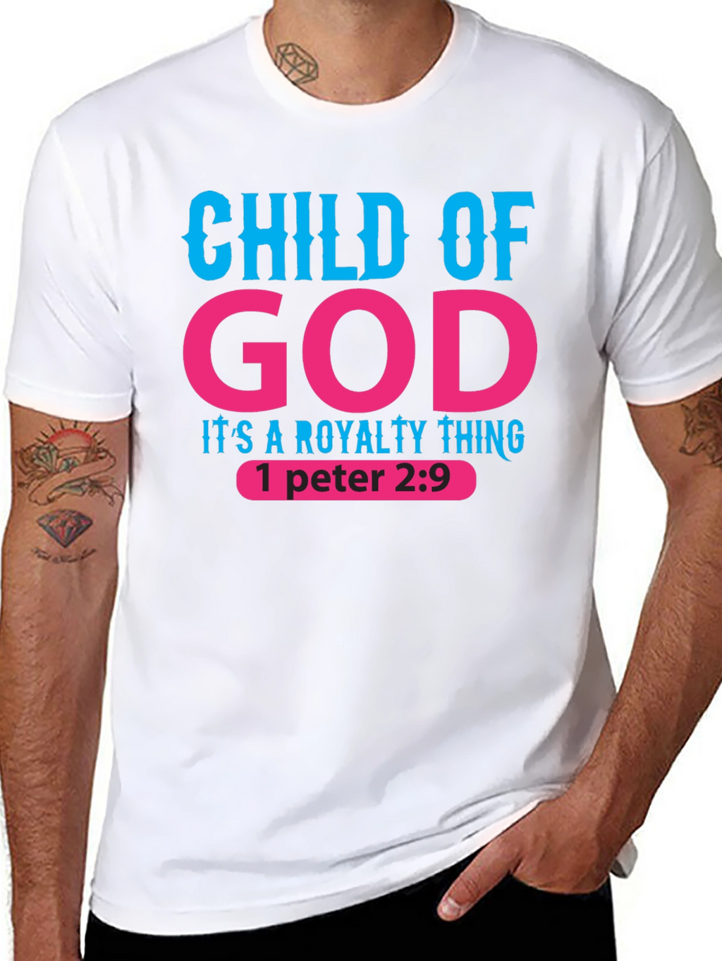 Child of God Royalty Thing Black T-Shirt