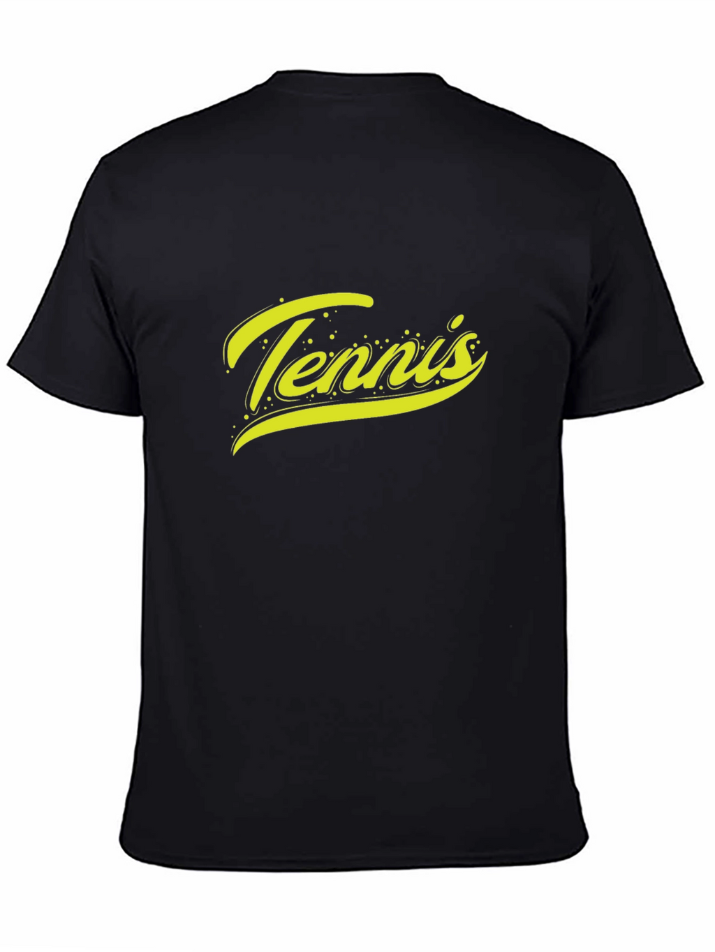 Tennis Graphic Black T-Shirt